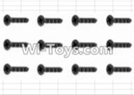 HBX 12882P ONSLAUGHT Parts-Screws Parts-Countersunk Self Tapping Screw(12pcs)-2.6X10mm Parts-S138,HaiBoXing HBX 12882P ONSLAUGHT RC Car Parts